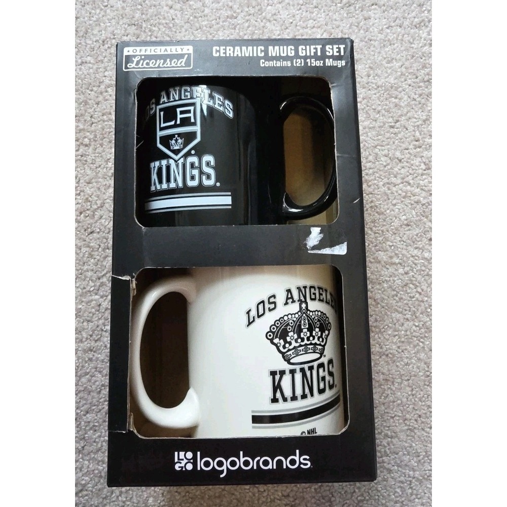 Logo brands LOS ANGELES KINGS ceramic‎ mug gift set NIB